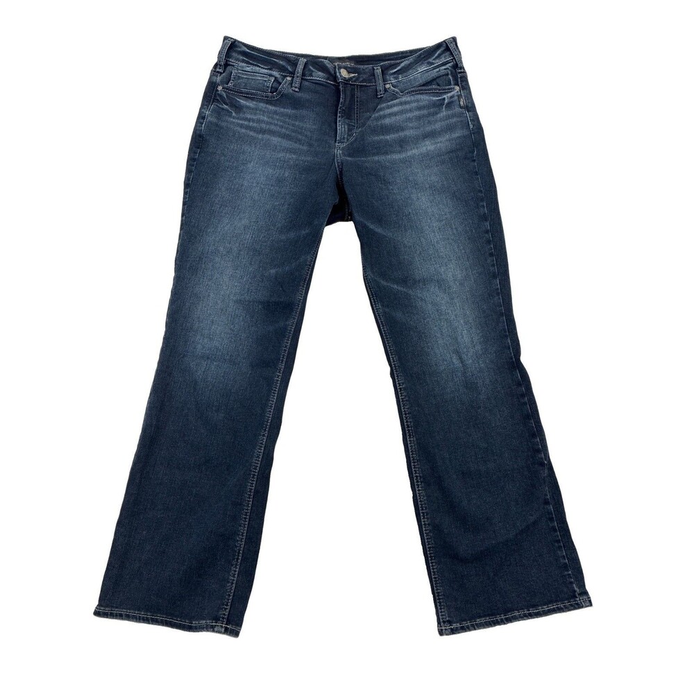 Silver Suki Jeans Womens 16/31 Blue Denim Cotton Slim Fit Bootcut Leg